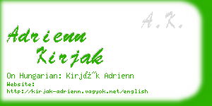 adrienn kirjak business card